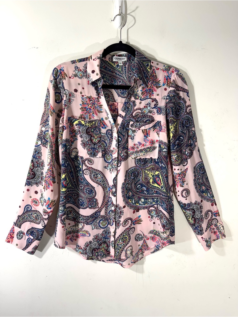 Express Portofino Shirt pink Paisley Medium
